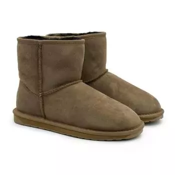 Женские полусапоги из овчины (угги) EMU Australia(Stinger Mini W10003), коричневые