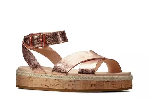 Женские сандалии Clarks(Botanic Poppy 26147522), золотые