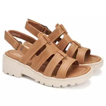 Женские сандалии Clarks, коричневые