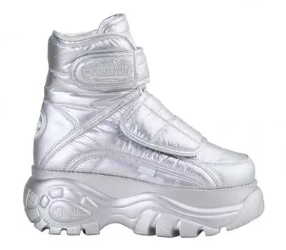 Женские высокие ботинки Buffalo shoes(1360-14 1534101), серебряные