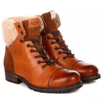 Женские высокие ботинки Pepe Jeans London, коричневые