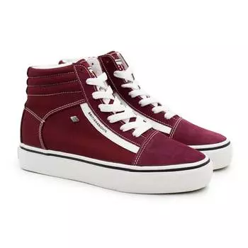Женские высокие кеды British Knights, бордовые