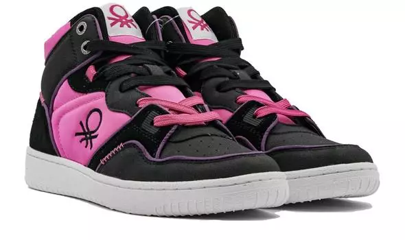 Женские высокие кеды United Colors of Benetton, черные