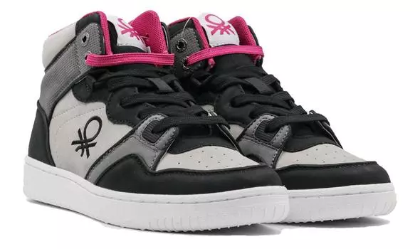 Женские высокие кеды United Colors of Benetton (ROD BTW227601), серые