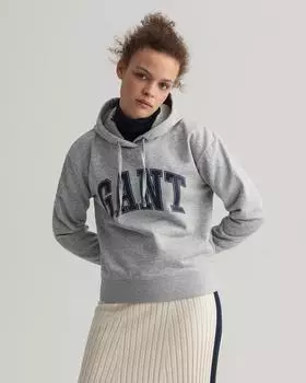 Женское худи Gant, серое