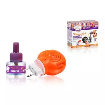 Фумигатор в коплекте с жидкостью от комаров Help, инсектицидная