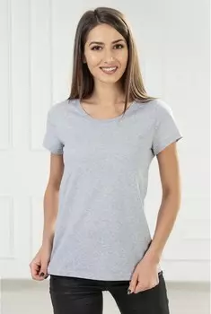 Футболка женская, Серый меланж (46)