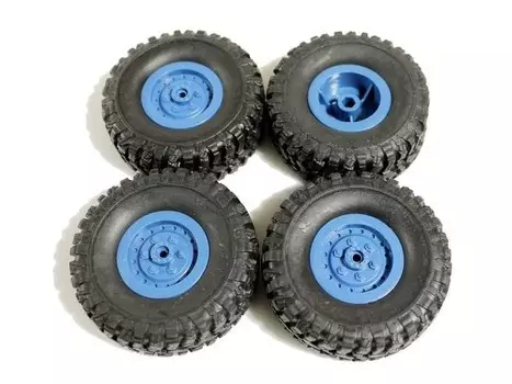 Колесо в сборе WPL (4 шт) для моделей B-14, B-24, C-14, C-24 - ABC007 (Синий)