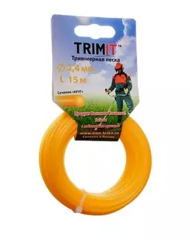Леска для триммера "Круг" 15 метров, 2 шт (2,4)