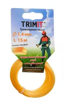 Леска для триммера "Квадрат" 15 метров (1,4)