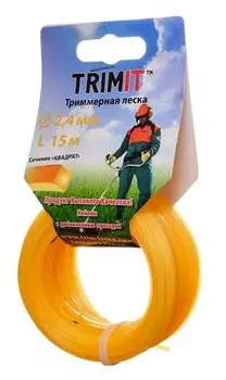 Леска для триммера "Квадрат" 15 метров (2,4)