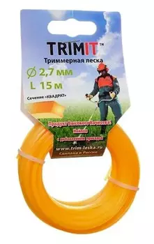 Леска для триммера "Квадрат" 15 метров (2,7)