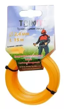 Леска для триммера "Звезда" 15 метров (2,4)