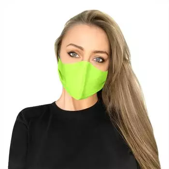 Маска для лица защитная двухслойная многоразовая взрослая "Basca" (салатовая)