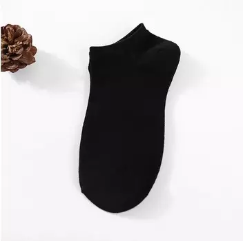 Носки мужские короткие "Спорт" размер 42-48 набор (6 штук) (Черные)