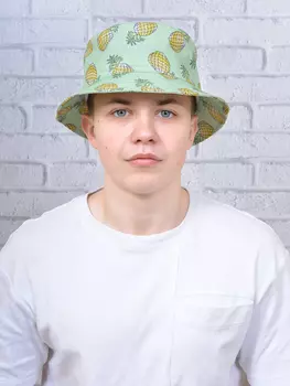 Панама цветная (Ананасы-зеленый)