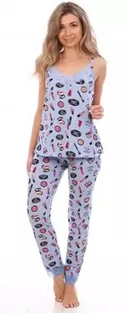 Пижама женская Алиса голубая (44)