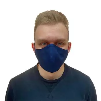 Повязка на лицо BSC-1 (хлопок-п/э) (Темно-синяя)