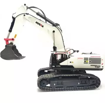 Радиоуправляемый экскаватор белый HUI NA TOYS масштаб 1:14 2.4G - HN1594