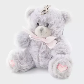 Брелок «Мишка с бантиком» (сиреневый)