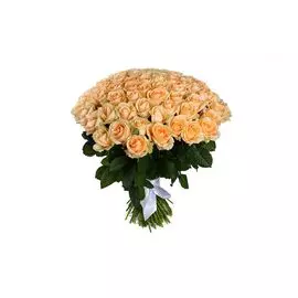 Букет 101 роза Пич Аваланш