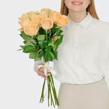 Букет 11 роз Пич Аваланш