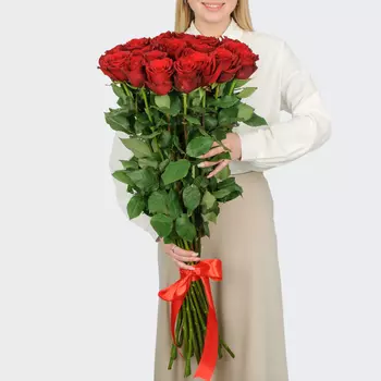 Букет 21 роза Высокие чувства