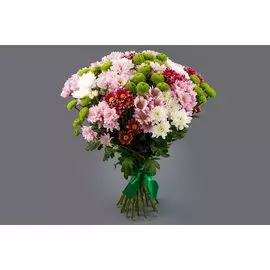 Букет 25 кустовых хризантем
