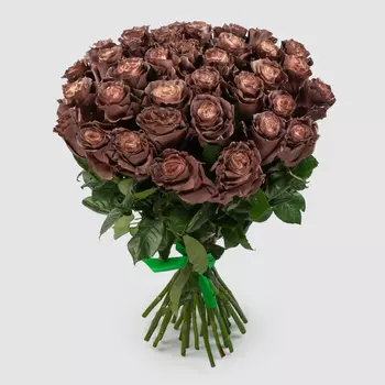 Букет 35 роз Кофе со сливками