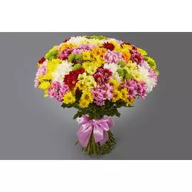 Букет 51 кустовая хризантема + Десерт в ПОДАРОК!