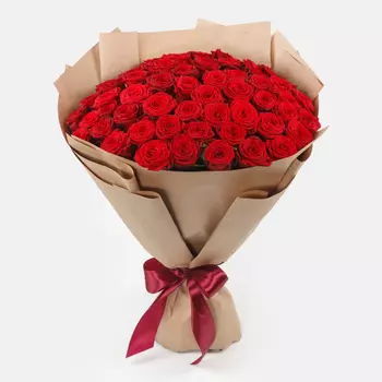 Букет 51 роза Люблю тебя