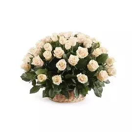 Букет 51 роза Талея в корзине