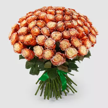 Букет 75 роз Золотые мгновения