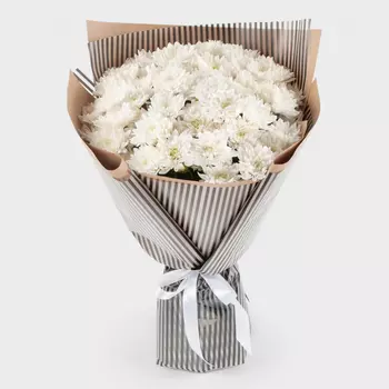Букет белых хризантем Облачный вояж
