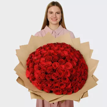 Букет из 101 красной розы Галактика