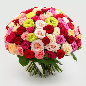 Букет из 101 розы Английский сад