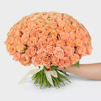 Букет из 101 розы Персиковое удовольствие