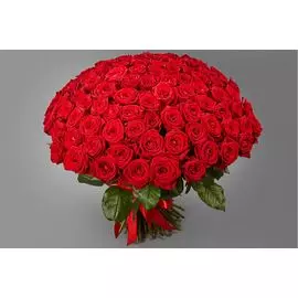 Букет из 101 розы Страстный поцелуй