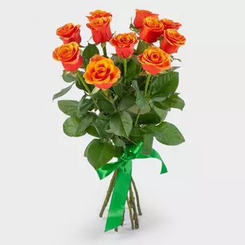 Букет из 11 роз Огненное сердце