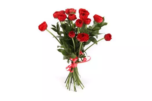 Букет из 15 ранункулюсов Красная Шапочка