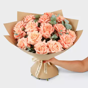 Букет из 15 роз Дыхание нежности