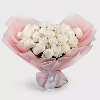 Букет из 25 пионов Искренний дар