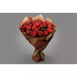 Букет из 25 пионовидных роз Пиано