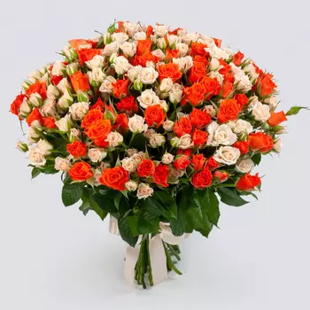 Букет из 51 розы Девочка-солнце