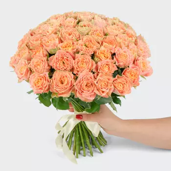 Букет из 51 розы Персиковое удовольствие