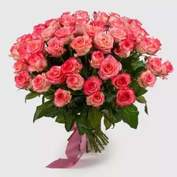 Букет из 51 розы Розовая лагуна