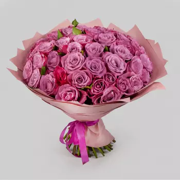 Букет из 51 розы Сияние аметиста