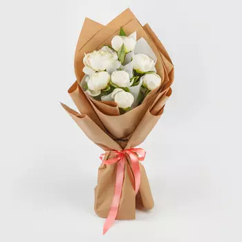 Букет из 7 пионов Улыбка ангела