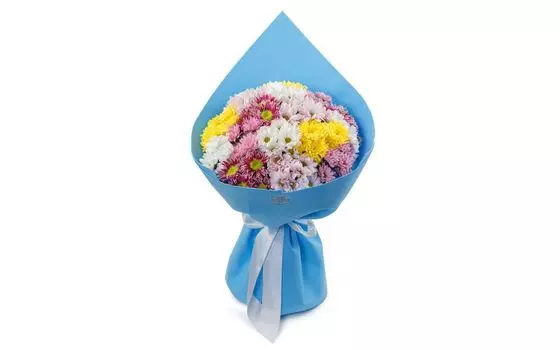 Букет из хризантем Звездное небо (миди)