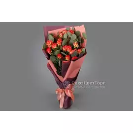 Букет из кустовых роз Ключи от сада